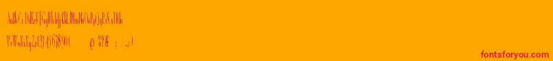 R.GigerTypeLight Font – Red Fonts on Orange Background