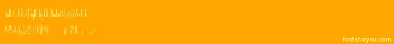 R.GigerTypeLight Font – Yellow Fonts on Orange Background