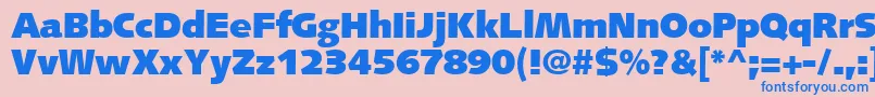 PfsyntaxUltrablack Font – Blue Fonts on Pink Background