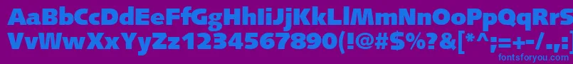 PfsyntaxUltrablack Font – Blue Fonts on Purple Background