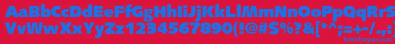 PfsyntaxUltrablack Font – Blue Fonts on Red Background