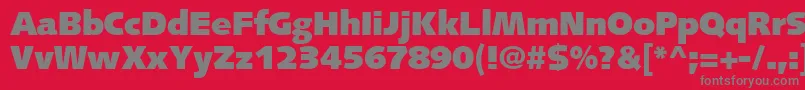 PfsyntaxUltrablack Font – Gray Fonts on Red Background