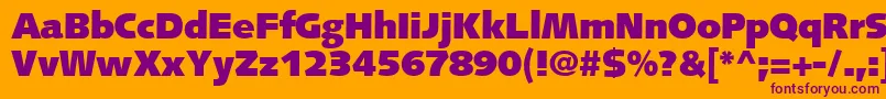 PfsyntaxUltrablack Font – Purple Fonts on Orange Background