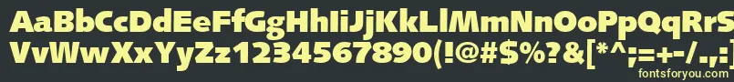 PfsyntaxUltrablack Font – Yellow Fonts on Black Background