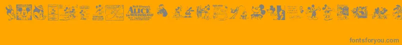 Más sobre la fuente VintageClassicsDisney fuente VintageClassicsDisney – Fuentes Grises Sobre Fondo Naranja