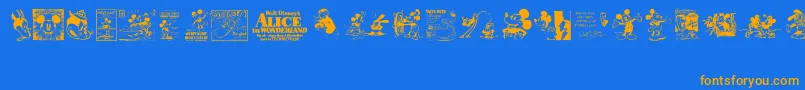 Подробнее о шрифте VintageClassicsDisney Шрифт VintageClassicsDisney – оранжевые шрифты на синем фоне