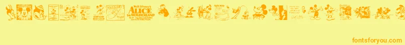 More about VintageClassicsDisney Font VintageClassicsDisney Font – Orange Fonts on Yellow Background