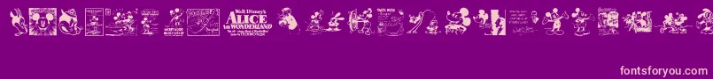 Más sobre la fuente VintageClassicsDisney fuente VintageClassicsDisney – Fuentes Rosadas Sobre Fondo Morado