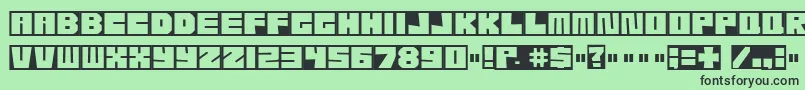Etcher04 Font – Black Fonts on Green Background