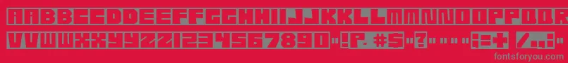 Etcher04 Font – Gray Fonts on Red Background