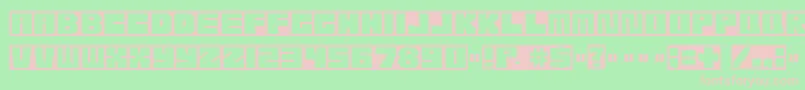 Etcher04 Font – Pink Fonts on Green Background