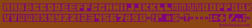 Etcher04 Font – Purple Fonts on Brown Background