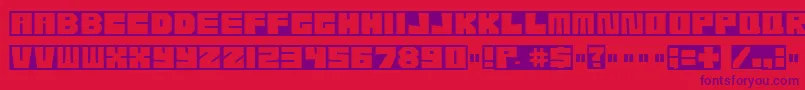 Etcher04 Font – Purple Fonts on Red Background