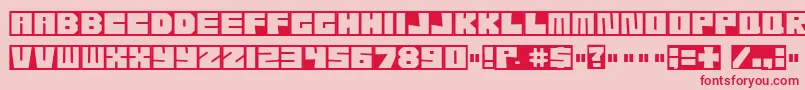 Etcher04 Font – Red Fonts on Pink Background