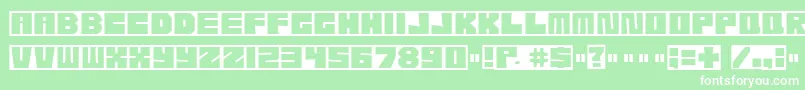 フォントEtcher04 – 緑の背景に白い文字