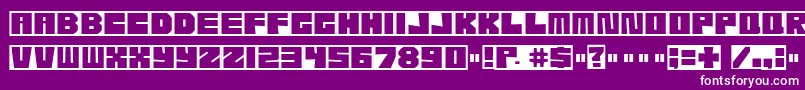 Etcher04 Font – White Fonts on Purple Background