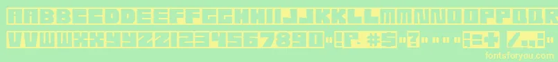 Etcher04 Font – Yellow Fonts on Green Background