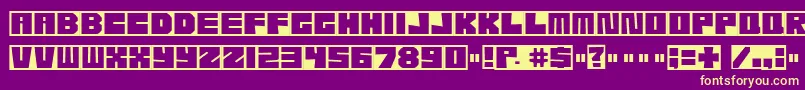 Etcher04 Font – Yellow Fonts on Purple Background