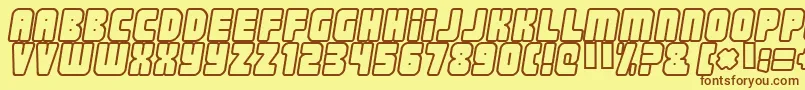 fuente Nonstopitalic – Fuentes Marrones Sobre Fondo Amarillo