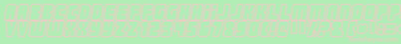 fuente Nonstopitalic – Fuentes Rosadas Sobre Fondo Verde