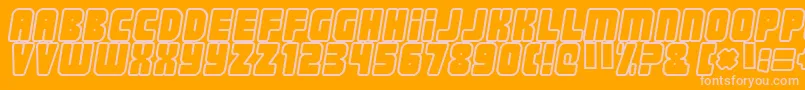 fuente Nonstopitalic – Fuentes Rosadas Sobre Fondo Naranja