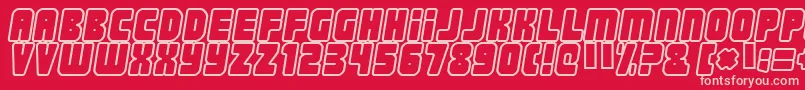 Nonstopitalic Font – Pink Fonts on Red Background