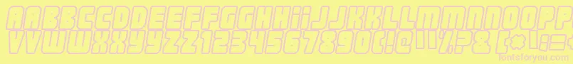 Nonstopitalic Font – Pink Fonts on Yellow Background