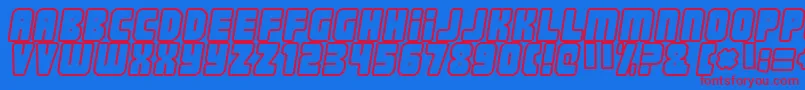Nonstopitalic Font – Red Fonts on Blue Background