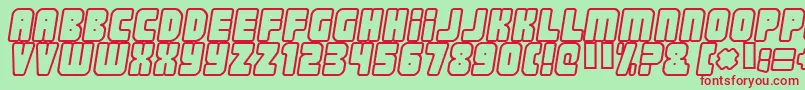 Nonstopitalic Font – Red Fonts on Green Background