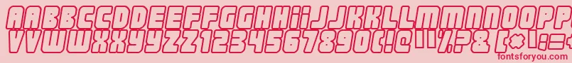 Fonte Nonstopitalic – fontes vermelhas em um fundo rosa