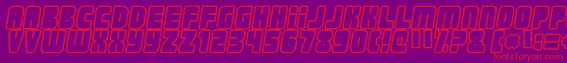 fuente Nonstopitalic – Fuentes Rojas Sobre Fondo Morado