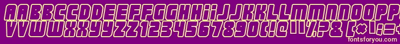 fuente Nonstopitalic – Fuentes Amarillas Sobre Fondo Morado