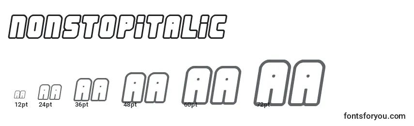 Nonstopitalic Font Sizes