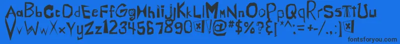Chlorinz Font – Black Fonts on Blue Background