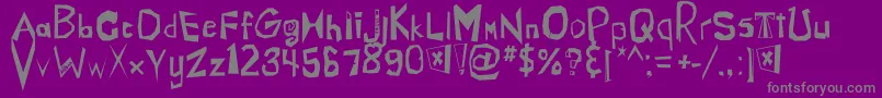 Chlorinz-Schriftart – Graue Schriften auf violettem Hintergrund