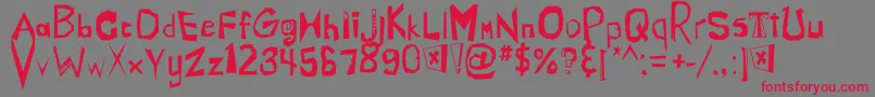 Chlorinz Font – Red Fonts on Gray Background