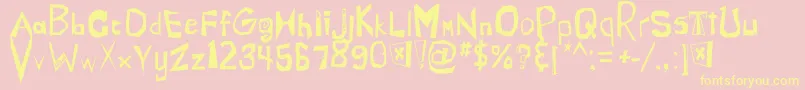 Chlorinz Font – Yellow Fonts on Pink Background