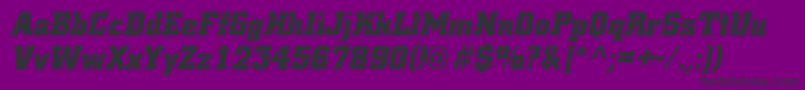 CityBoldItalic-fontti – mustat fontit violetilla taustalla