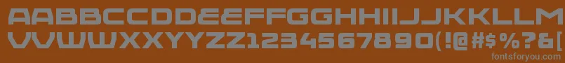 InjekutablRegular Font – Gray Fonts on Brown Background