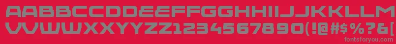 InjekutablRegular Font – Gray Fonts on Red Background