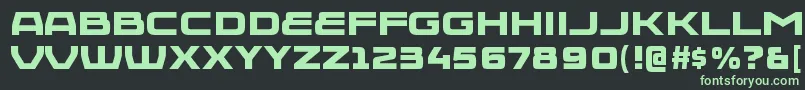 InjekutablRegular-fontti – vihreät fontit mustalla taustalla