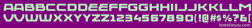 InjekutablRegular Font – Green Fonts on Purple Background