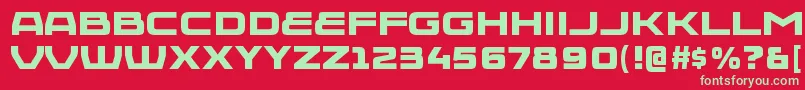 InjekutablRegular Font – Green Fonts on Red Background