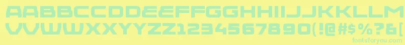 InjekutablRegular-Schriftart – Grüne Schriften auf gelbem Hintergrund
