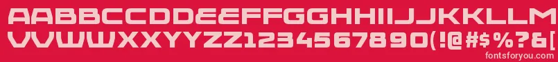 フォントInjekutablRegular – 赤い背景にピンクのフォント