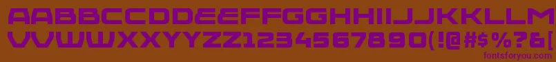 InjekutablRegular Font – Purple Fonts on Brown Background