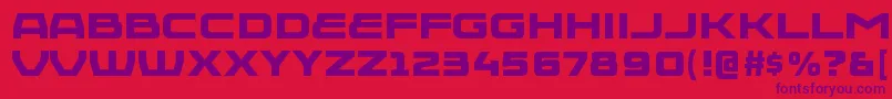 InjekutablRegular Font – Purple Fonts on Red Background