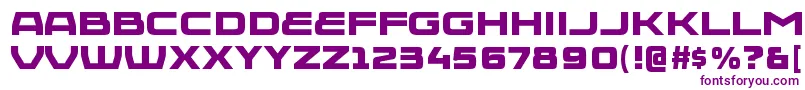 Police InjekutablRegular – polices violettes sur fond blanc