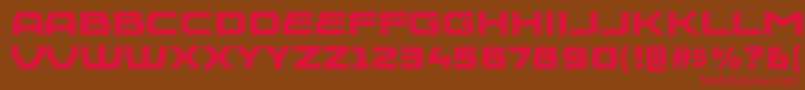 InjekutablRegular Font – Red Fonts on Brown Background