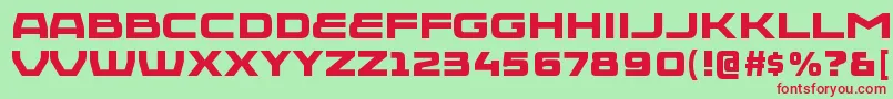 InjekutablRegular Font – Red Fonts on Green Background
